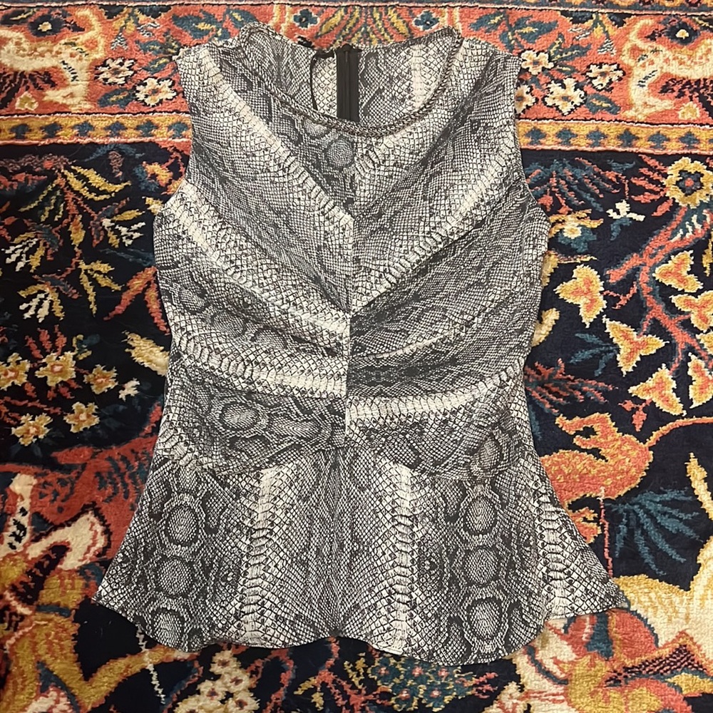 The Kooples Python Print Silk Top S - image 2
